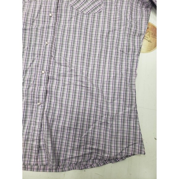 Aura from the Women at Wrangler LU8091M Pearl Western Snap-Up Long Sleeve Size M - Picture 9 of 16